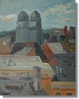 Procter & Gamble Towers - Oil on Canvas 14 x 11 - $650.jpg